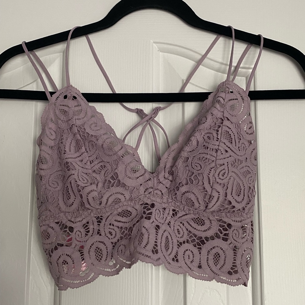 Purple lace bralette